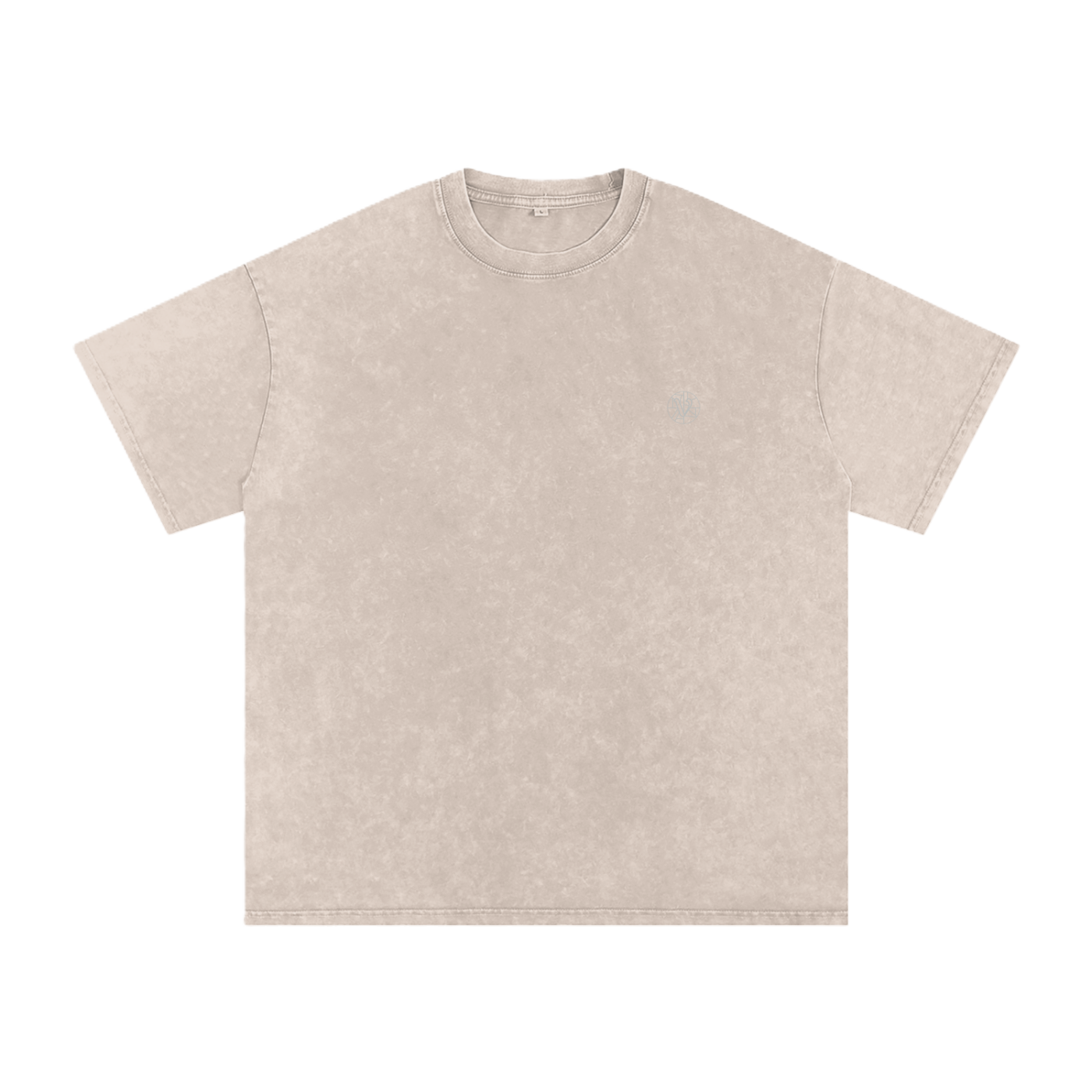 Plain snow washed Beige oversize t-shirt Beige