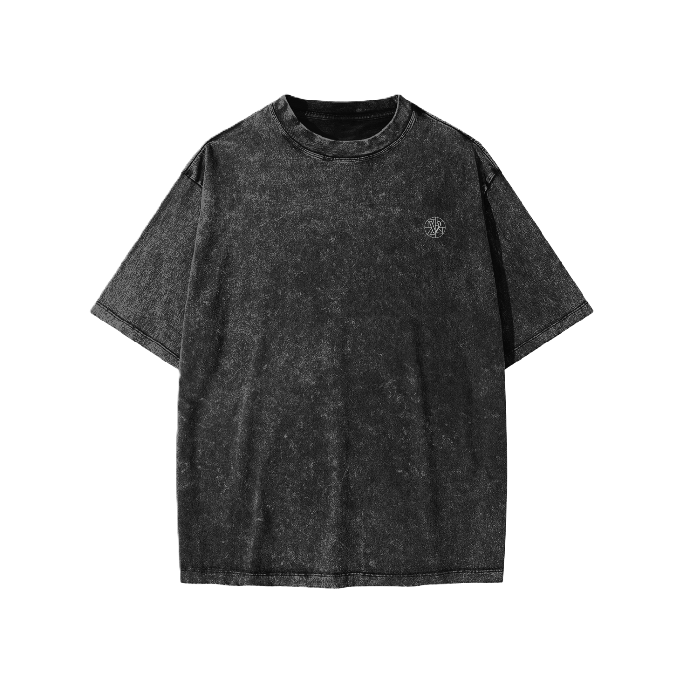 Front of a Black oversize t-shirt for kids