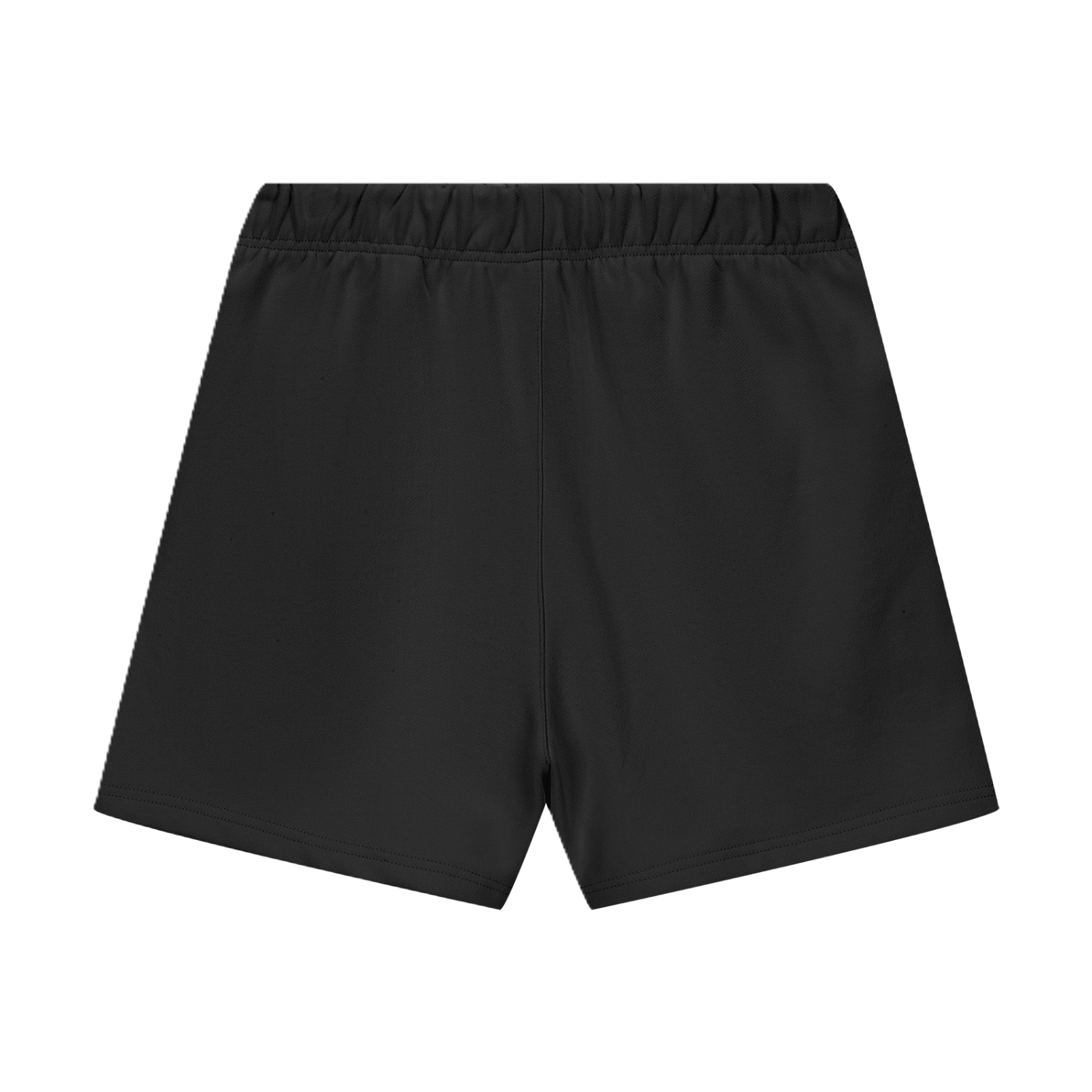 Back of plain Black thick shorts 